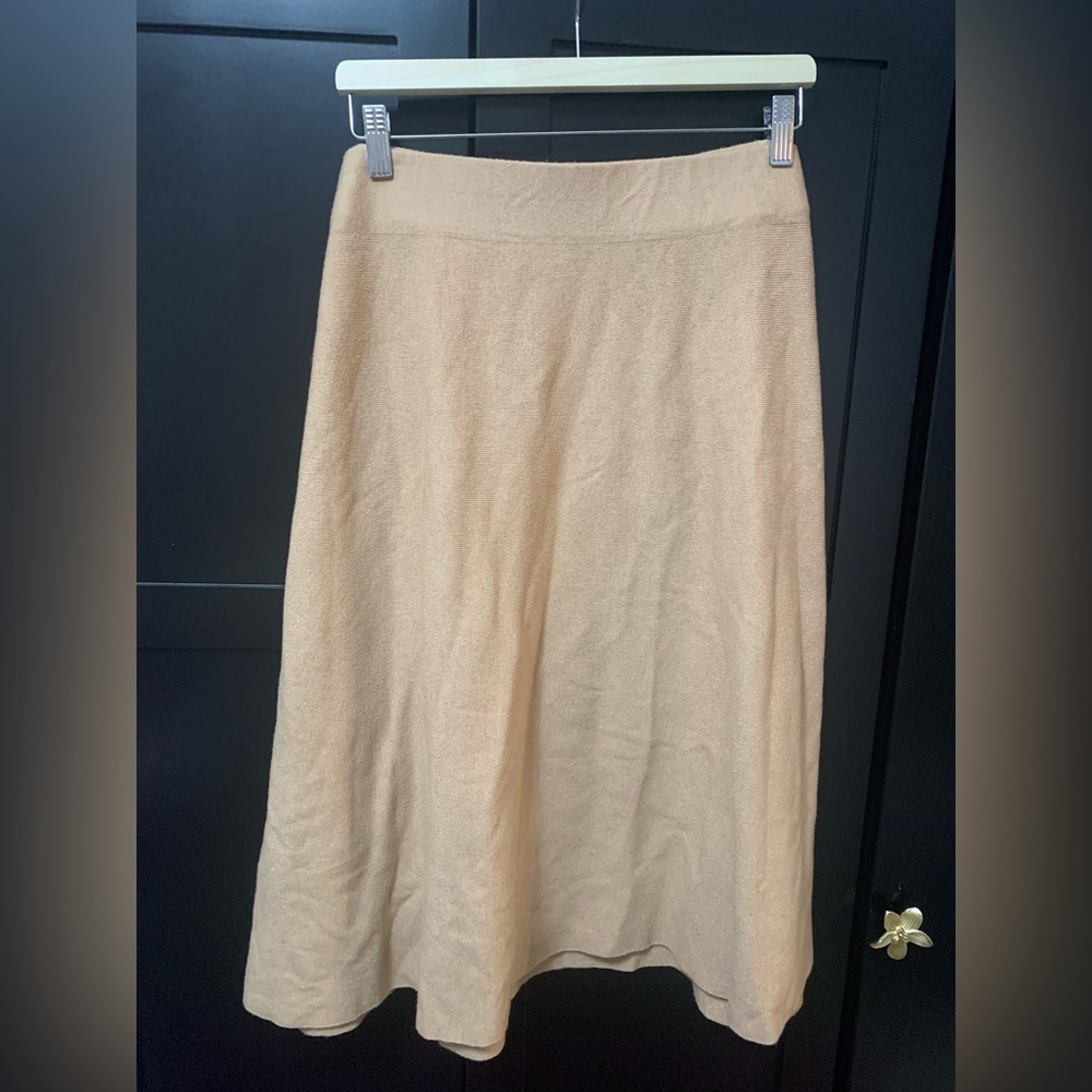 Claiborne A-Line Skirt in camel, plus size, 1X, soft warm stretchy